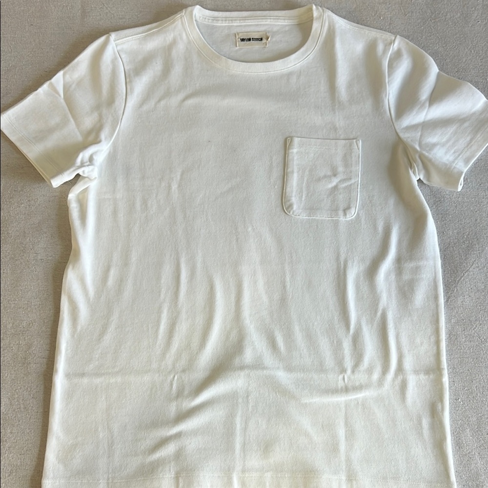 Taylor Stitch Heavy Bag Short Sleeve in White